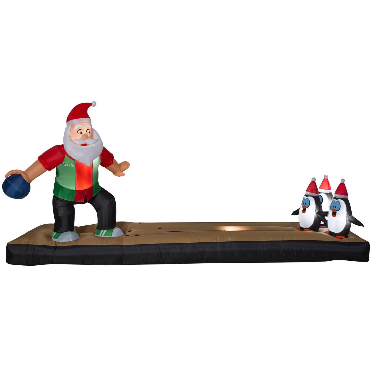 5ft. Airblown® Inflatable Christmas Santa Bowling Scene